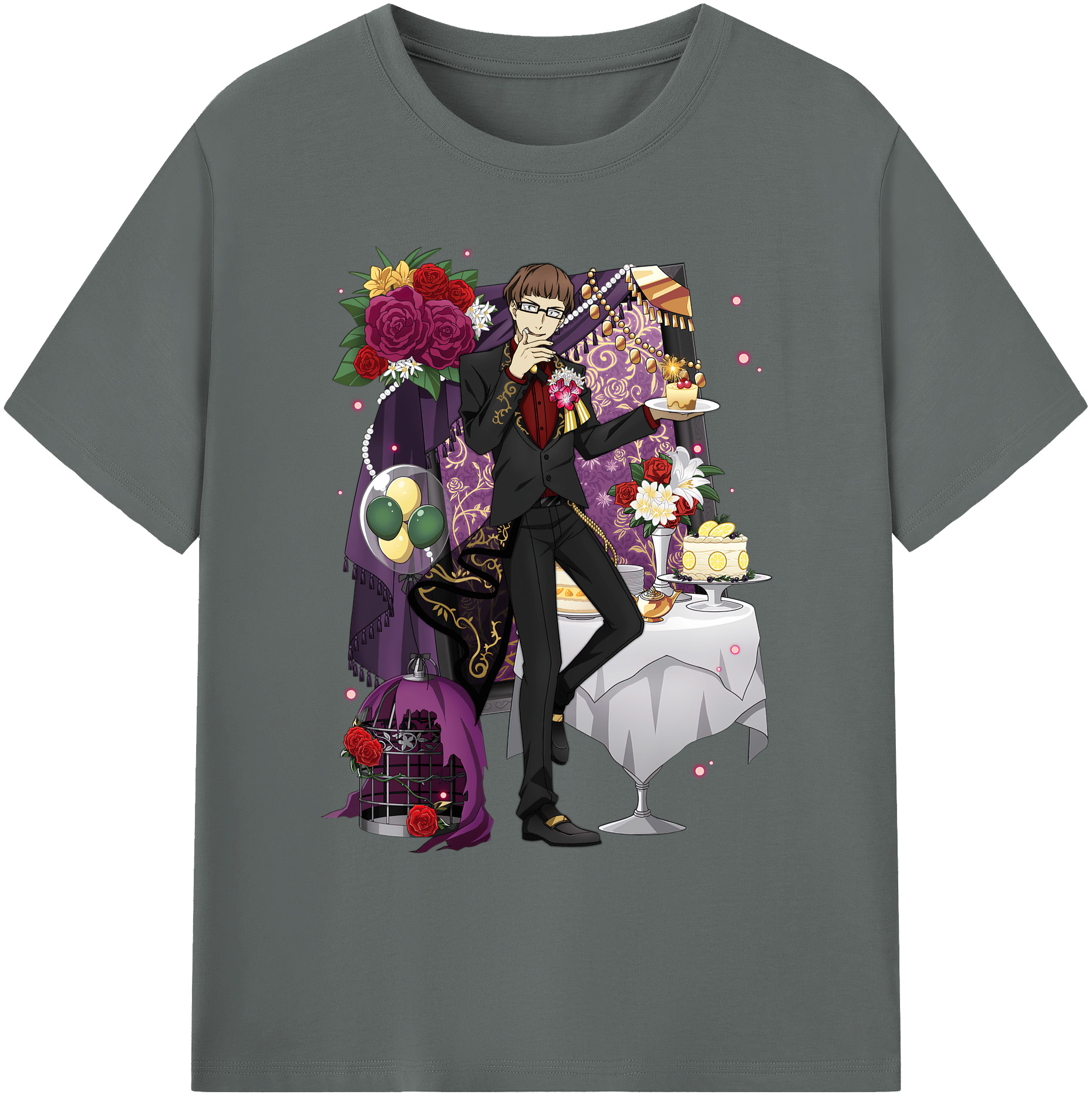 （画像用） 文豪ストレイドッグス Bungo Stray Dogs 綿100％ メンズ半袖Tシャツ｜肌触りやわらか＆通気性